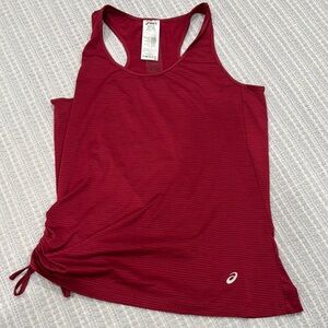 Asics Red Sleeveless Racerback Tank Top with tie